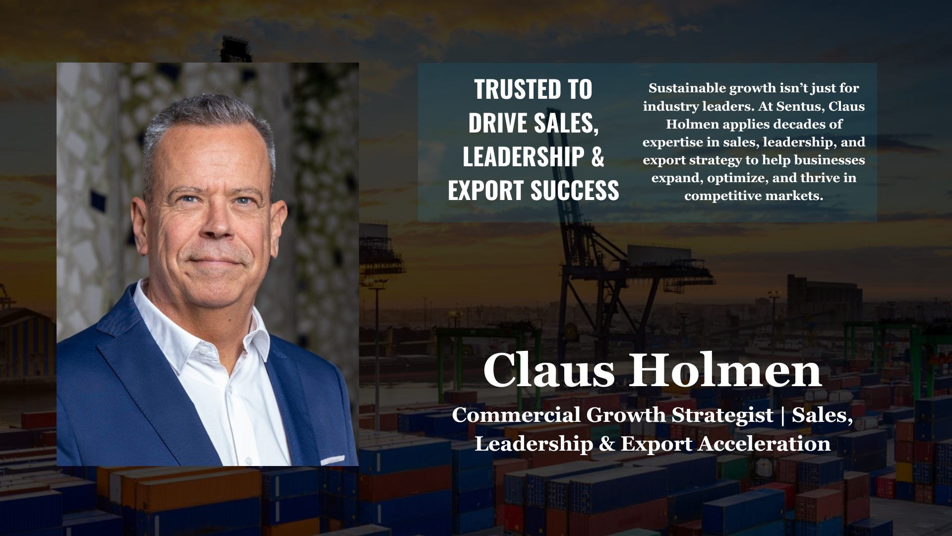 Claus Holmen - export leadership expert and Market Entry To Denmark